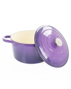 Crock-Pot Artisan 2 Piece 7 Quart Enameled Cast Iron Dutch Oven with Lid in Lavender