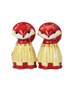 Gibson Home Woodland Fox Salt &amp; Pepper Set