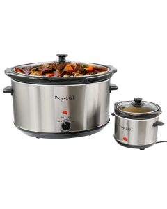 MegaChef 8 Quart Slow Cooker with Bouns Mini 0.6 Quart Warmer